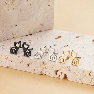 Cute Cat Stud Earrings